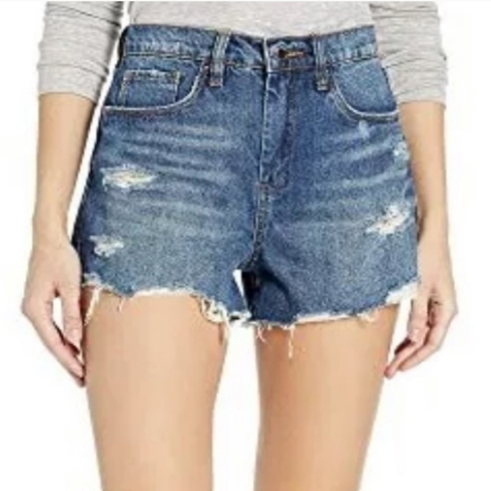 BLANKNYC The Barrow Vintage High-Rise Short Distressed Denim Shorts Sz. …